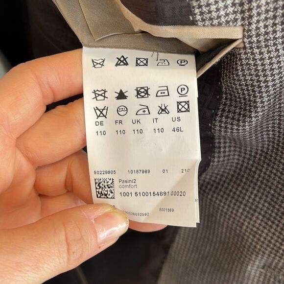 Hugo Boss Mens Brown Small Houndstooth Blazer size 46L - Picture 4 of 6